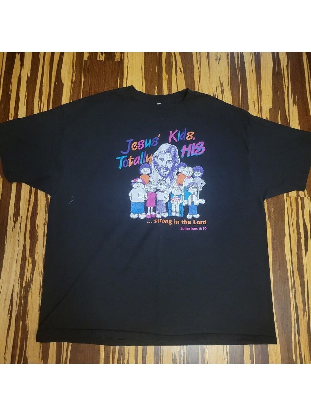 Jesus Black Graphic T-Shirt Size 2XL